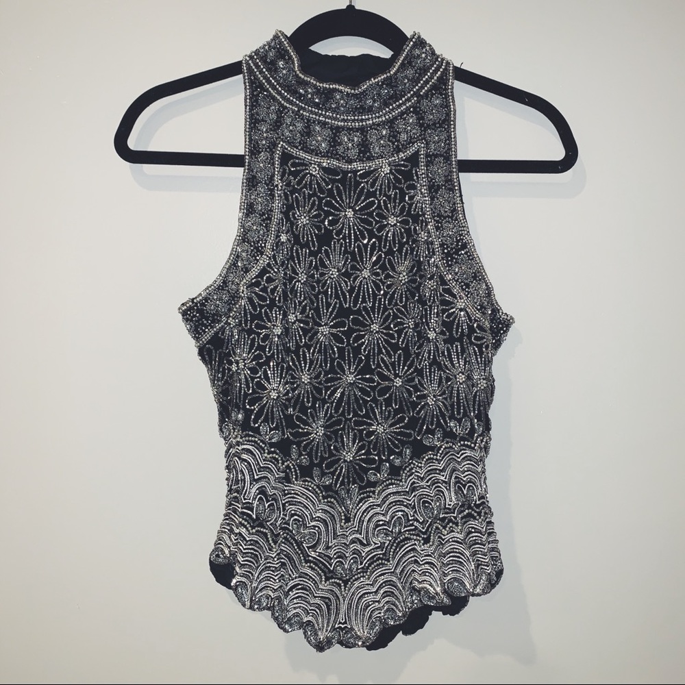 Papell Boutique | Vintage Beaded Halter Top